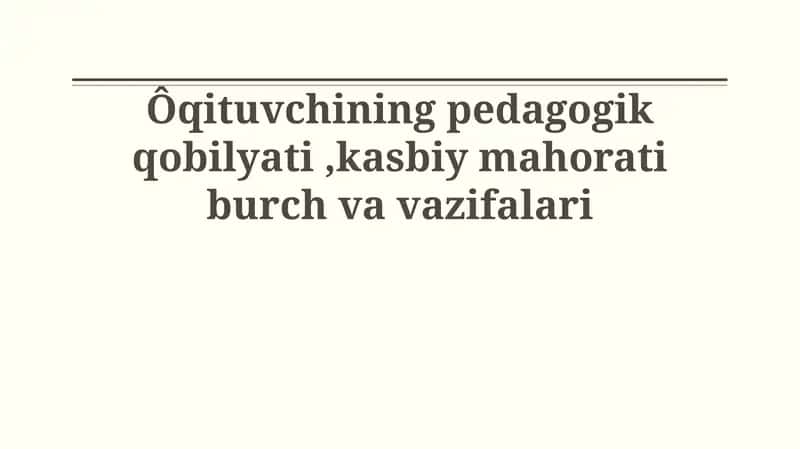 O'qituvchining mas'uliyati 1