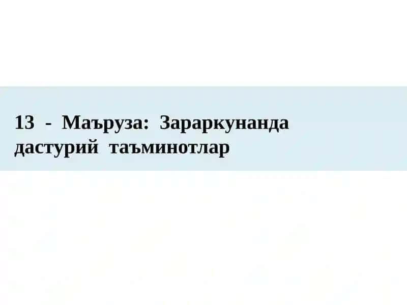 Зараркунанда	дастурий  таъминотлар