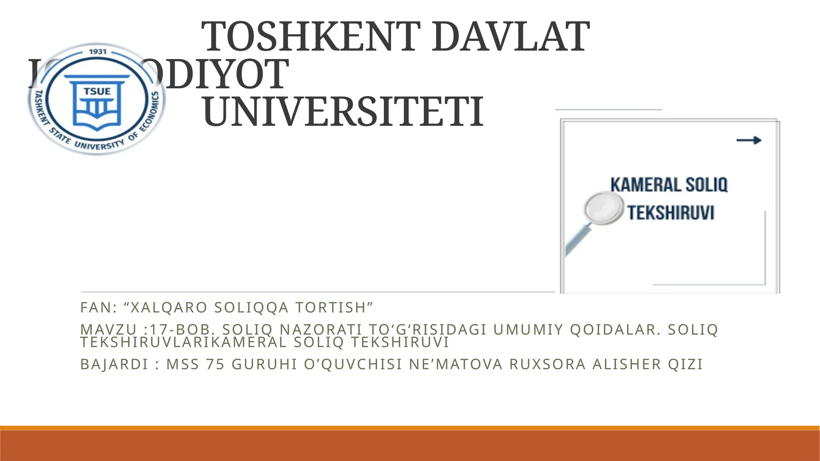 Soliq nazorati toʻgʻrisidagi umumiy qoidalar 1