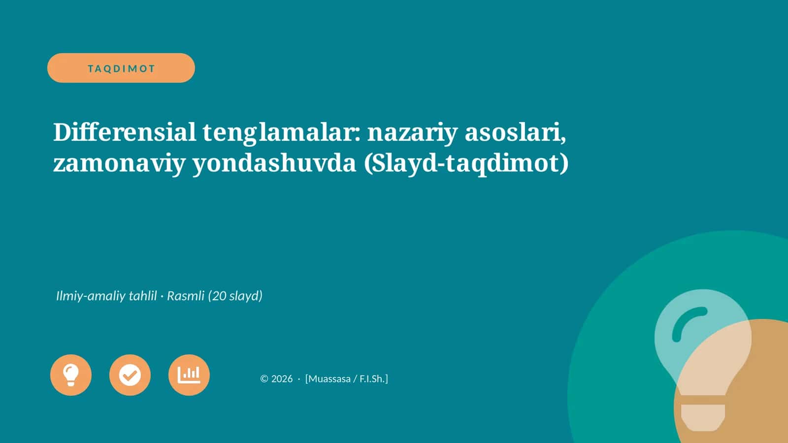 Differensial tenglamalar: nazariy asoslari 1