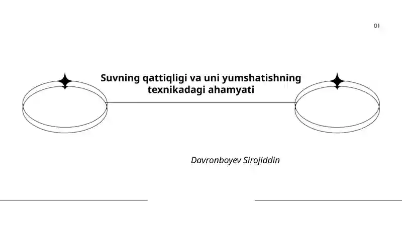 Suvning qattiqligi va uni yumshatishning texnikadagi ahamyati
