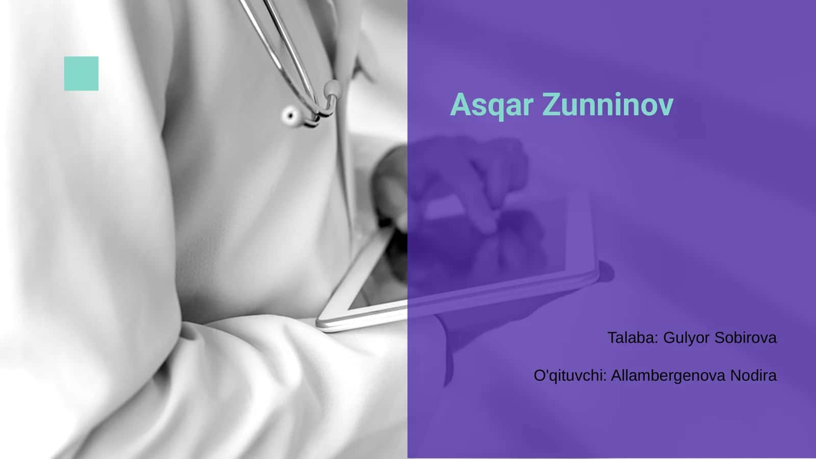Asqar Zunninovning hayoti 1