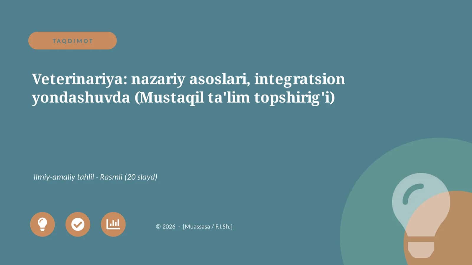 Veterinariya: nazariy asoslari, integratsion yondashuvda 1