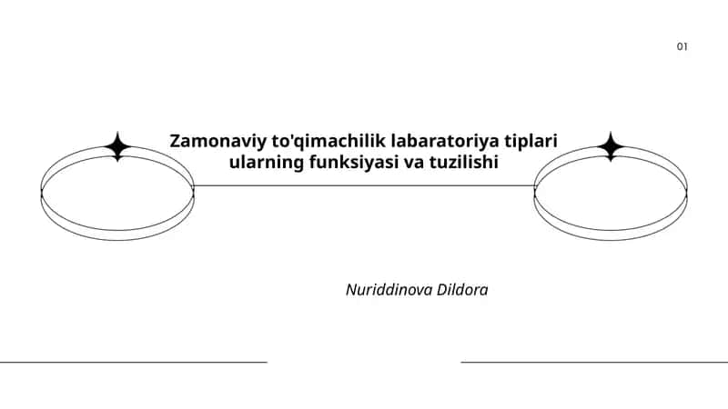 Zamonaviy to'qimachilik labaratoriya tiplari ularning funksiyasi va tuzilishi 1