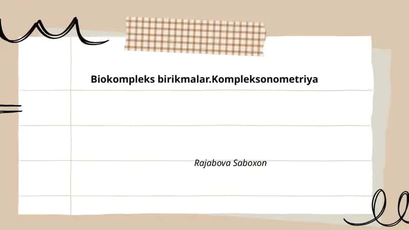Biokompleks birikmalar 1