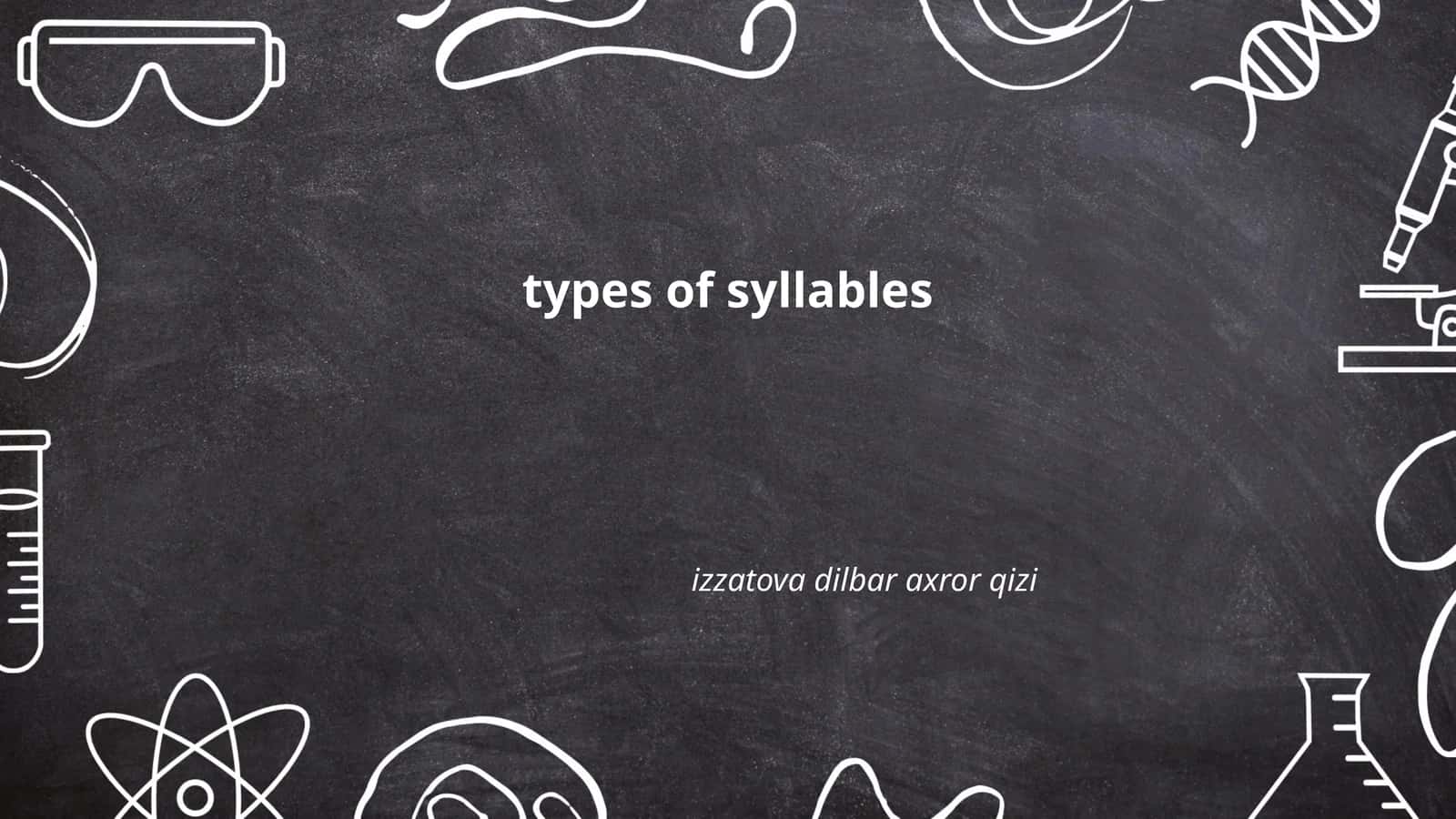 Open Syllables 1
