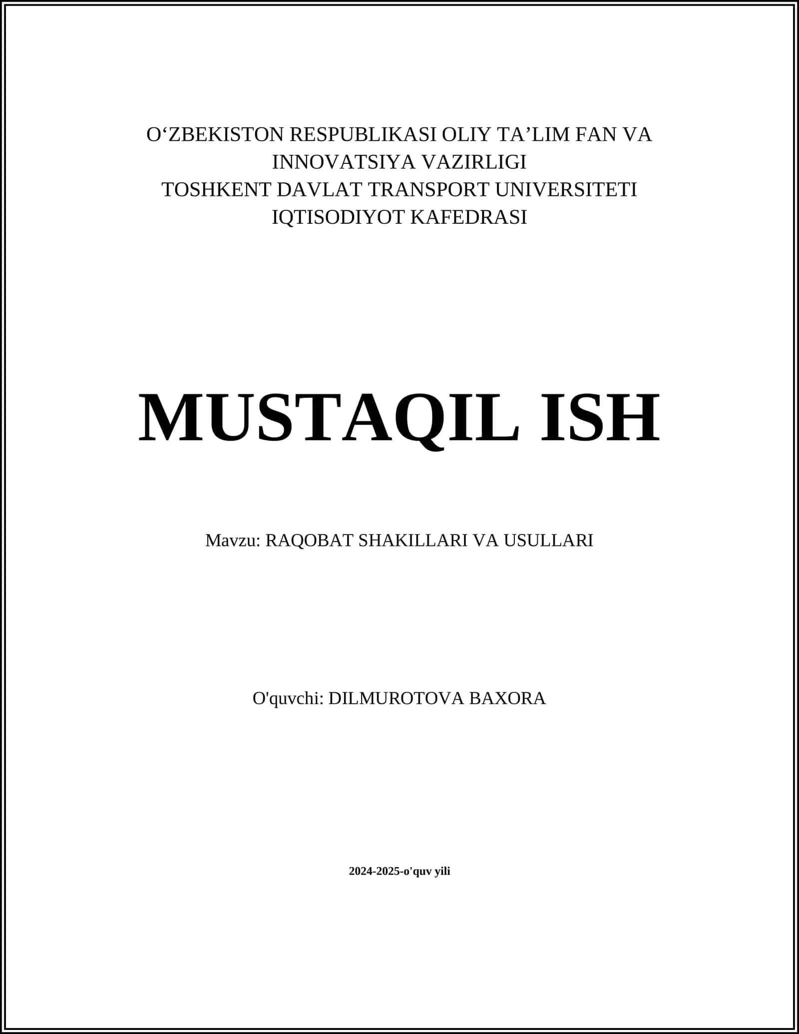 RAQOBAT SHAKILLARI VA USULLARI 1