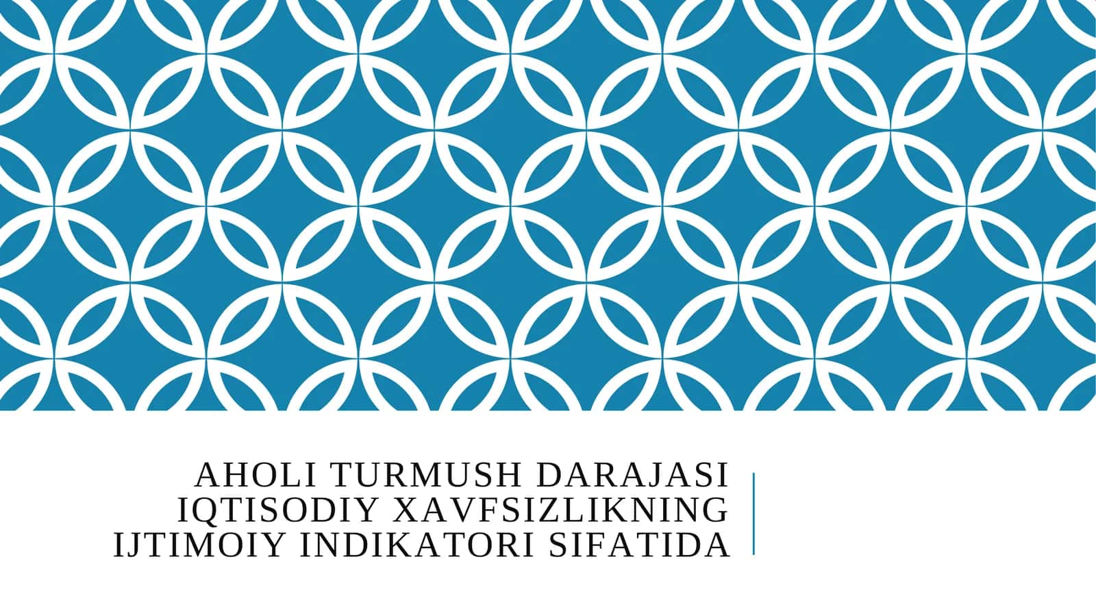Aholi turmush darajasi iqtisodiy xavfsizlikning ijtimoiy indikatori 1