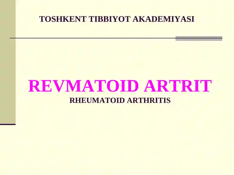 Revmatoid artrit