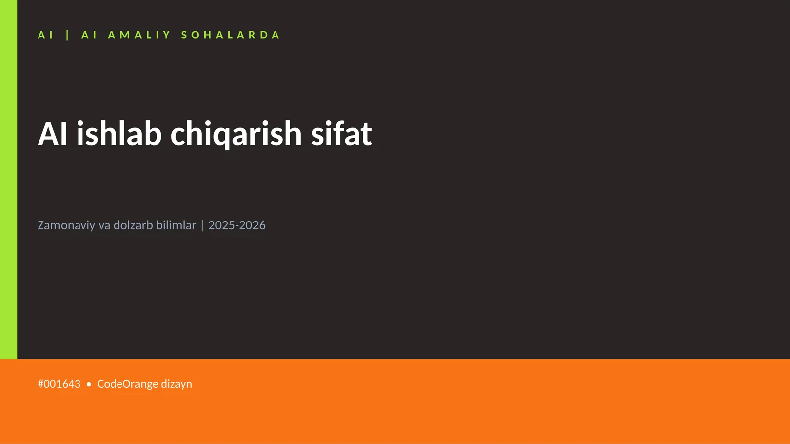 AI ishlab chiqarish sifat 1