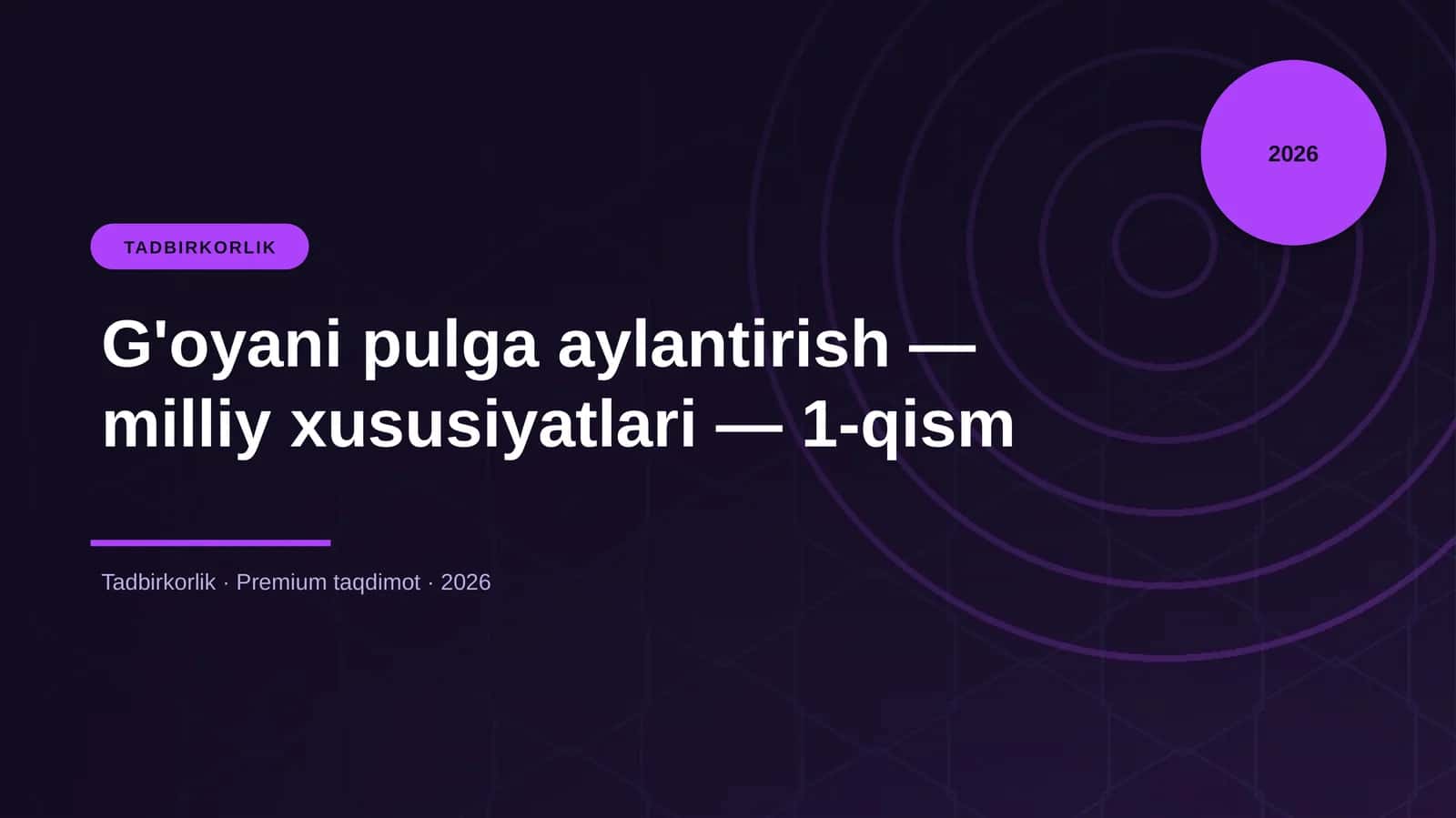 G'oyani pulga aylantirish — milliy xususiyatlari — 1-qism 1