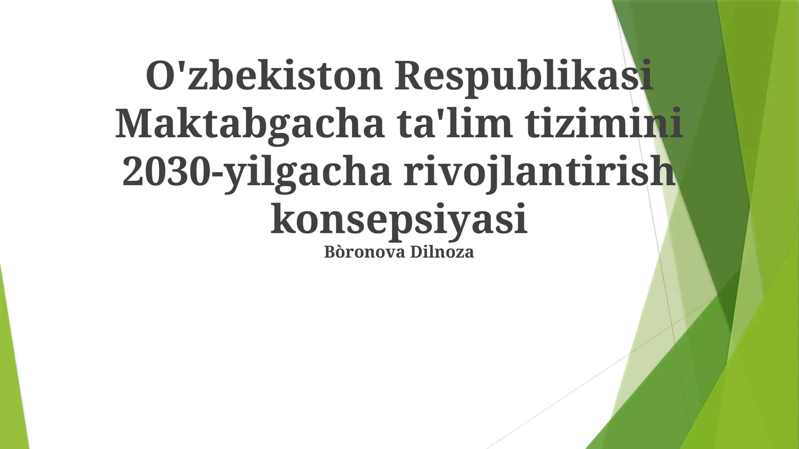 O'zbekiston Respublikasi Maktabgacha ta'lim tizimini 2030-yilgacha rivojlantirish konsepsiyasi 1