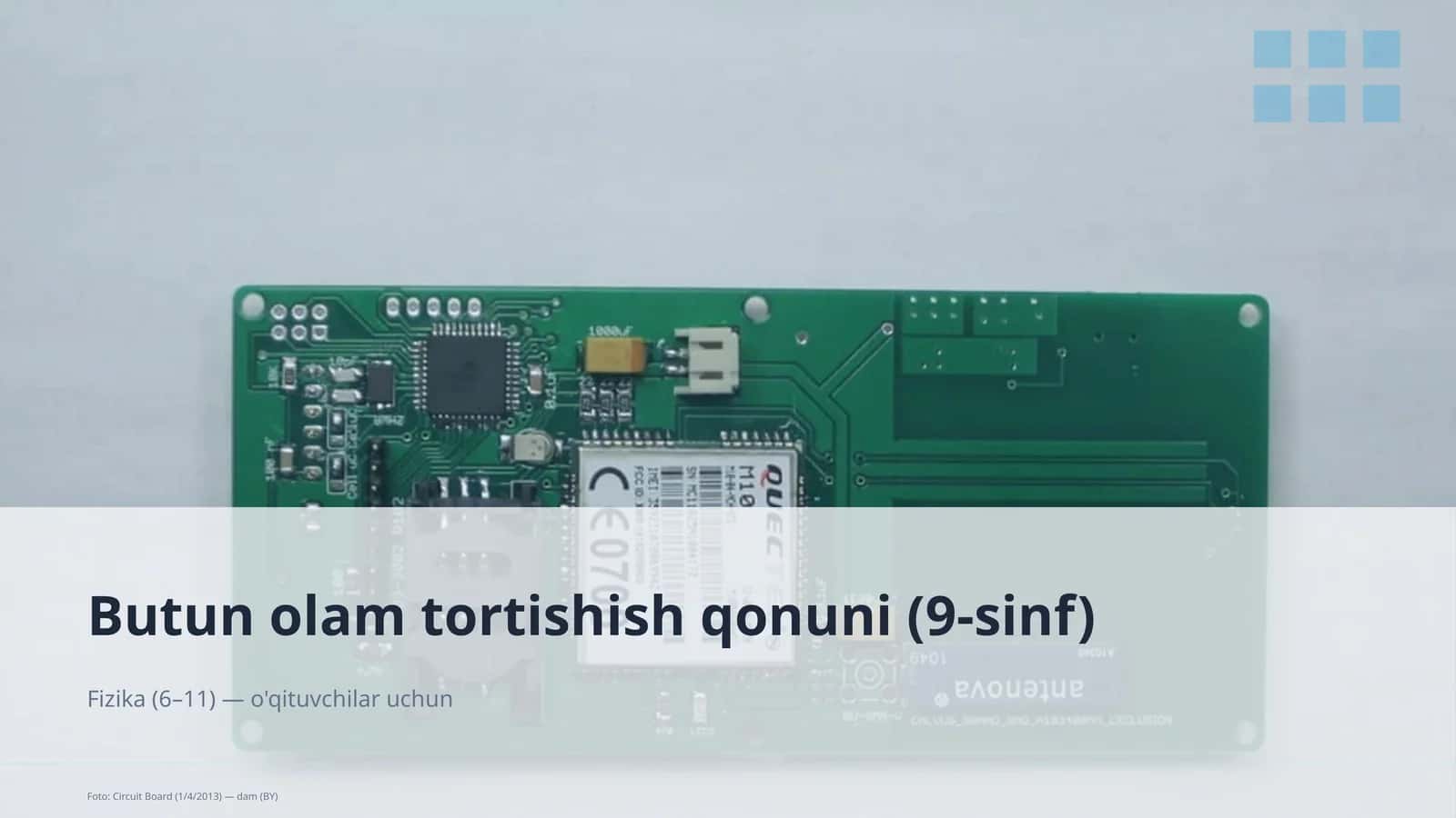 Butun olam tortishish qonuni (9-sinf) 1