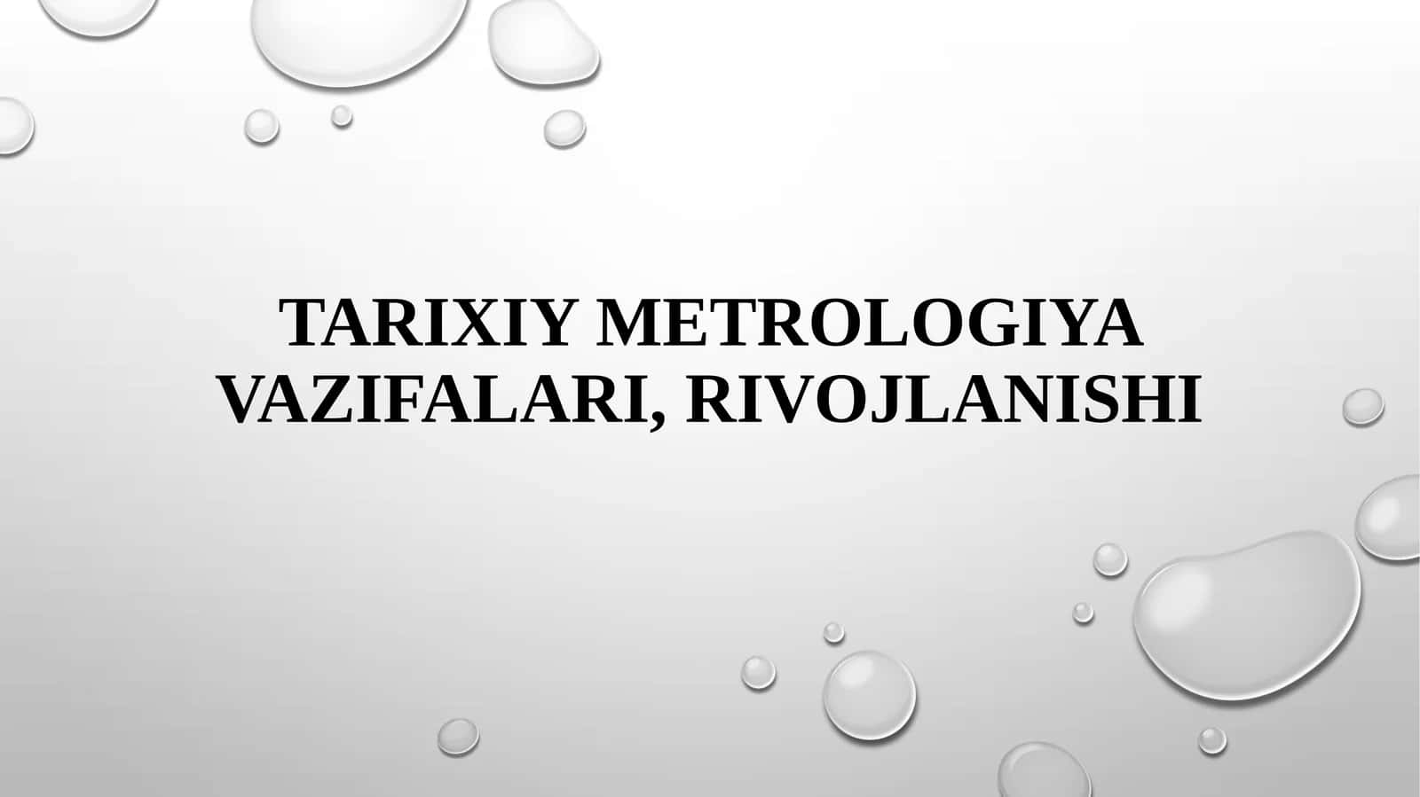 Metrolgiya ko'makchilari 1