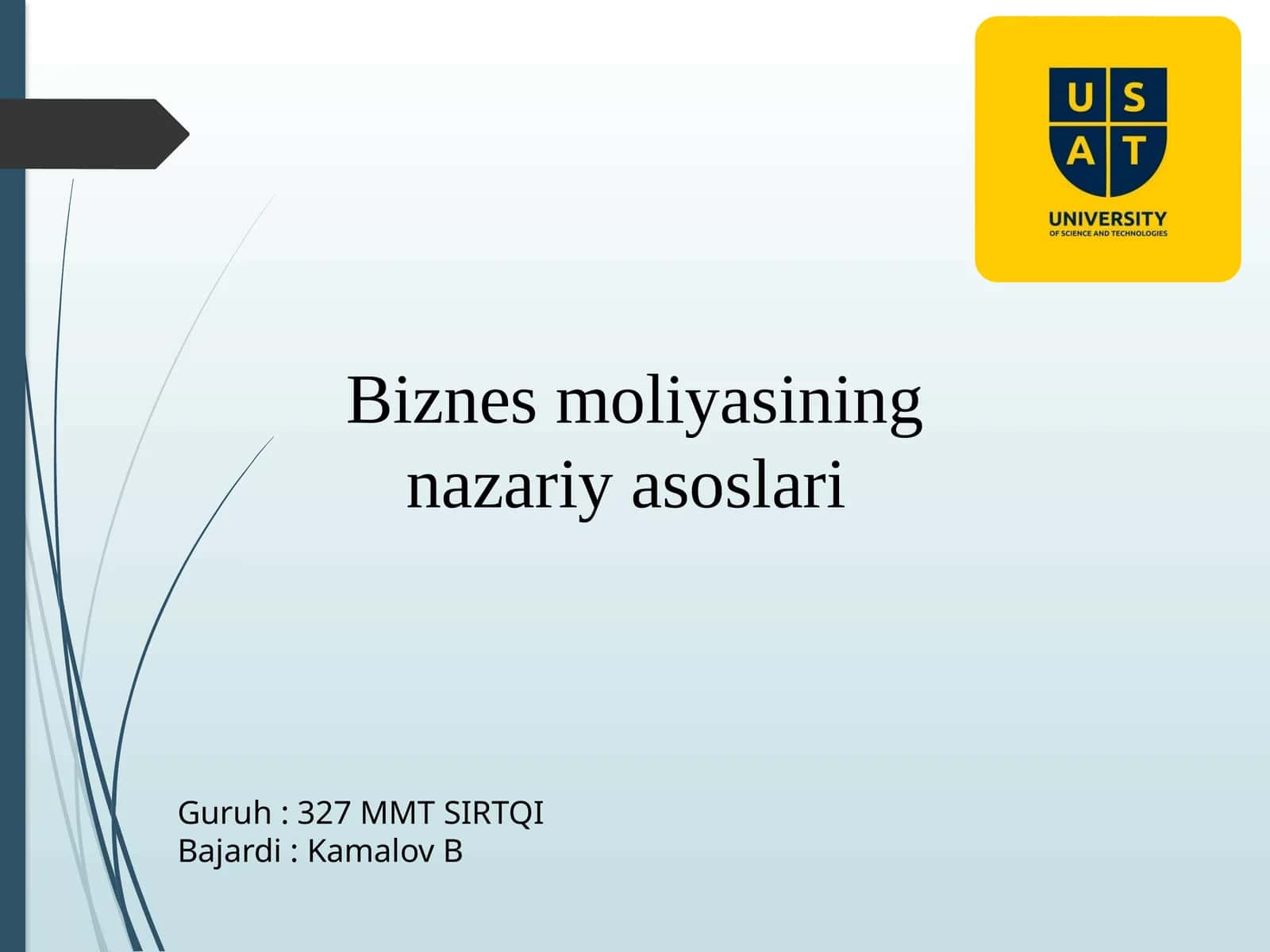 Biznesmoliyasining nazariyasoslari 1