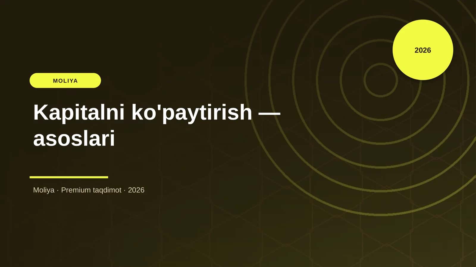 Kapitalni ko'paytirish — asoslari 1