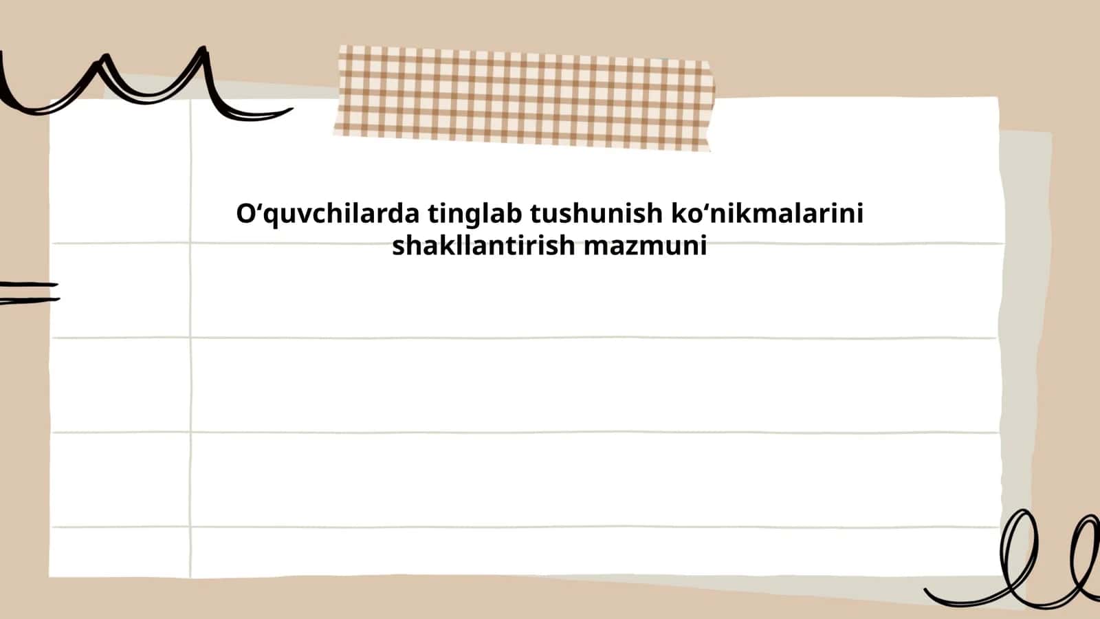 Oʻquvchilarda tinglab tushunish koʻnikmalarini shakllantirish mazmuni 1