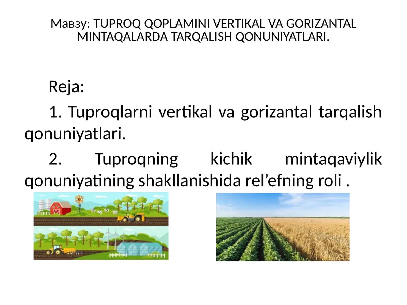 TUPROQ QOPLAMINI VERTIKAL VA GORIZANTAL MINTAQALARDA TARQALISH QONUNIYATLARI 1
