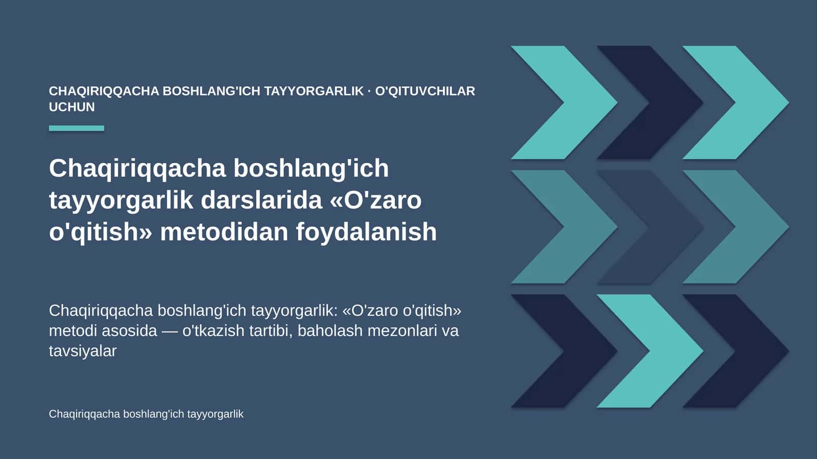chaqiriqqacha boshlang'ich tayyorgarlik darslarida o'zaro o'qitish metodidan foydalanish 4219 1