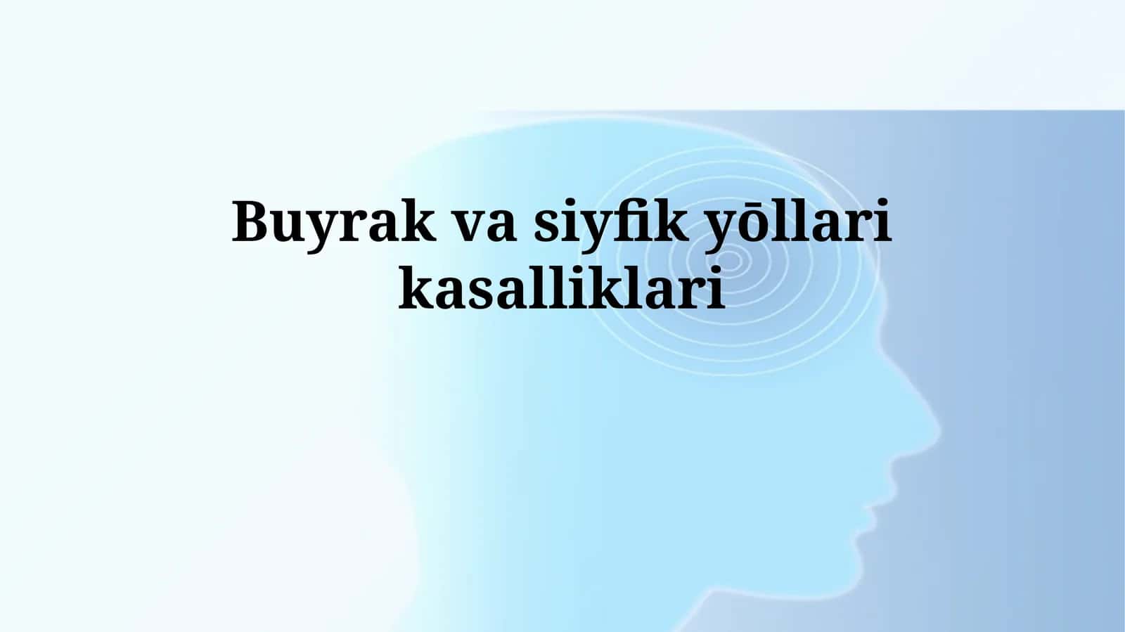 Buyrak va siyfikyōllarikasalliklari 1