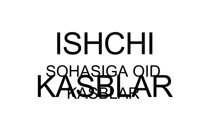 Ishchi kasblar sohasiga oid kasblar 1