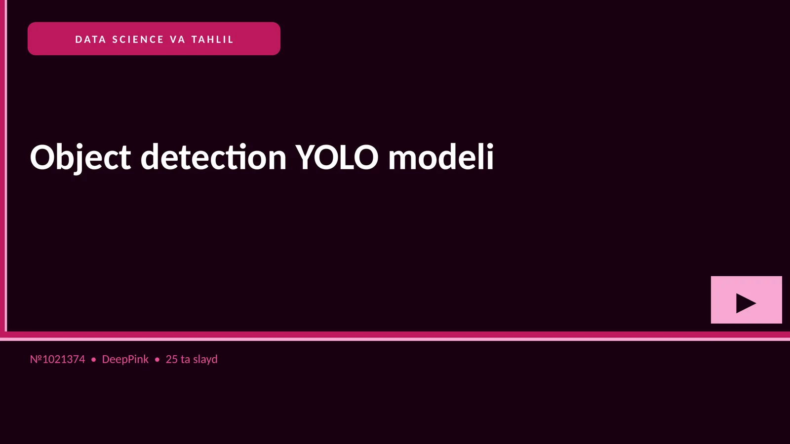 Object detection YOLO modeli 1