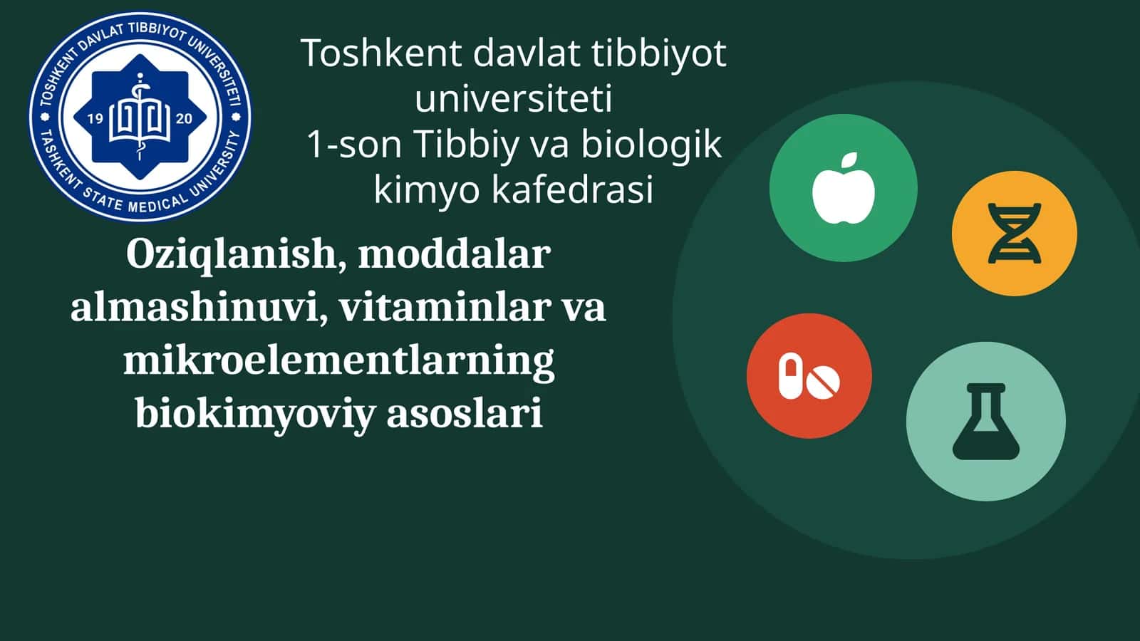 Tibbiyotda ovqatlanish nazariyasi 1
