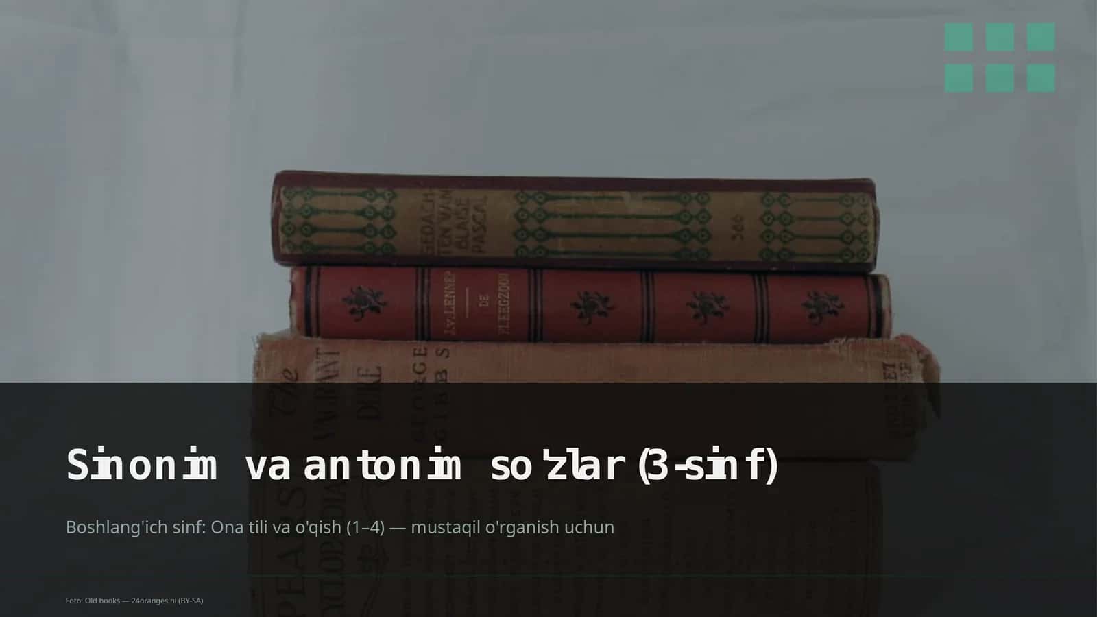 Sinonim va antonim so'zlar (3-sinf) 1