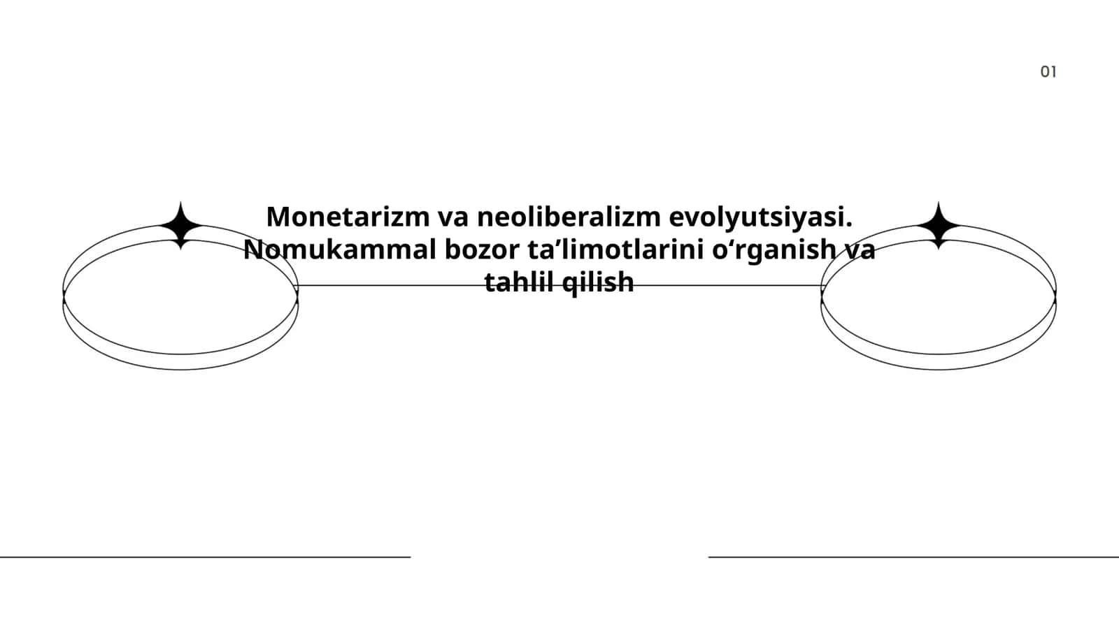 Monetarizm va neoliberalizm evolyutsiyasi. Nomukammal bozor taʼlimotlarini oʻrganish va tahlil qilish 1
