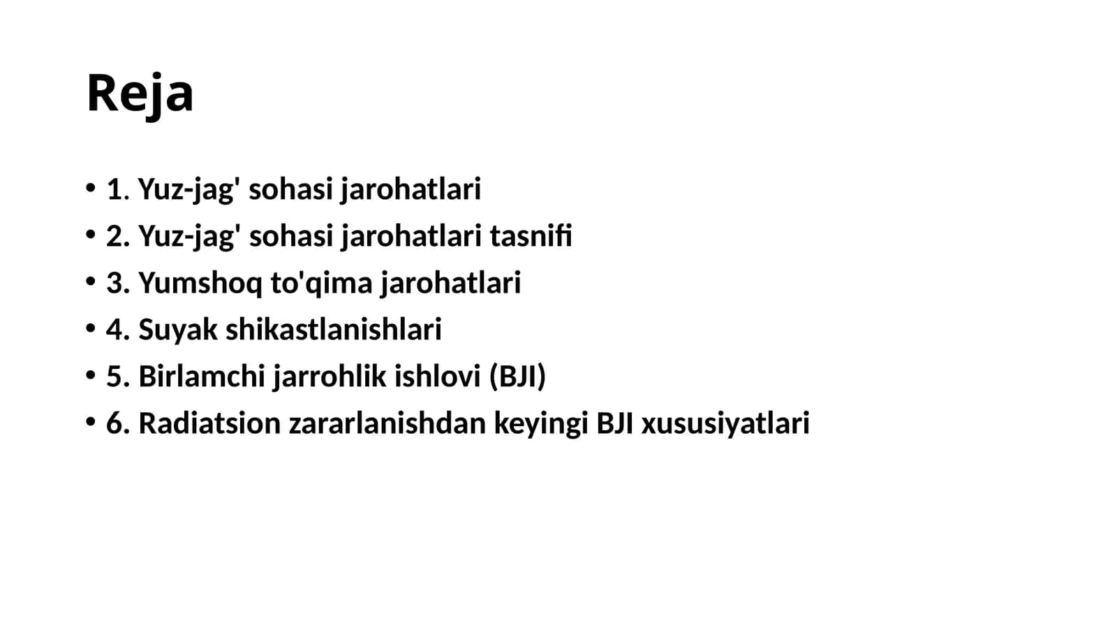 Yuz-jag'sohasijarohatlari 1
