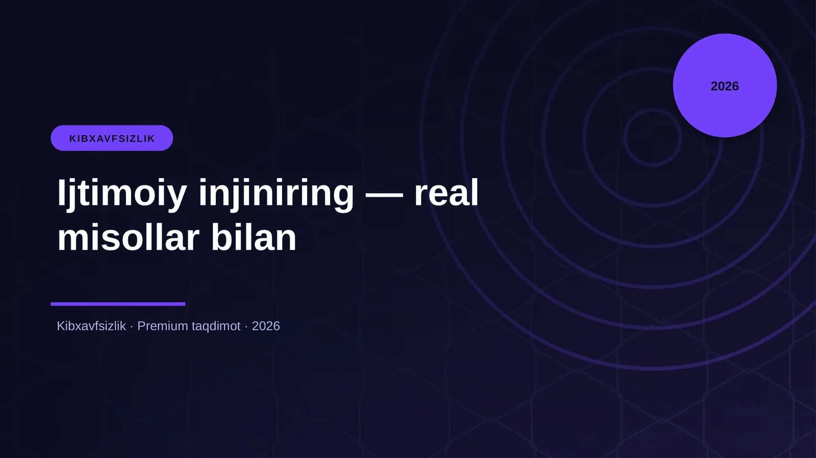 Ijtimoiy injiniring — real misollar bilan 1
