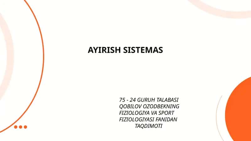 Ayirish Sistemalari 1
