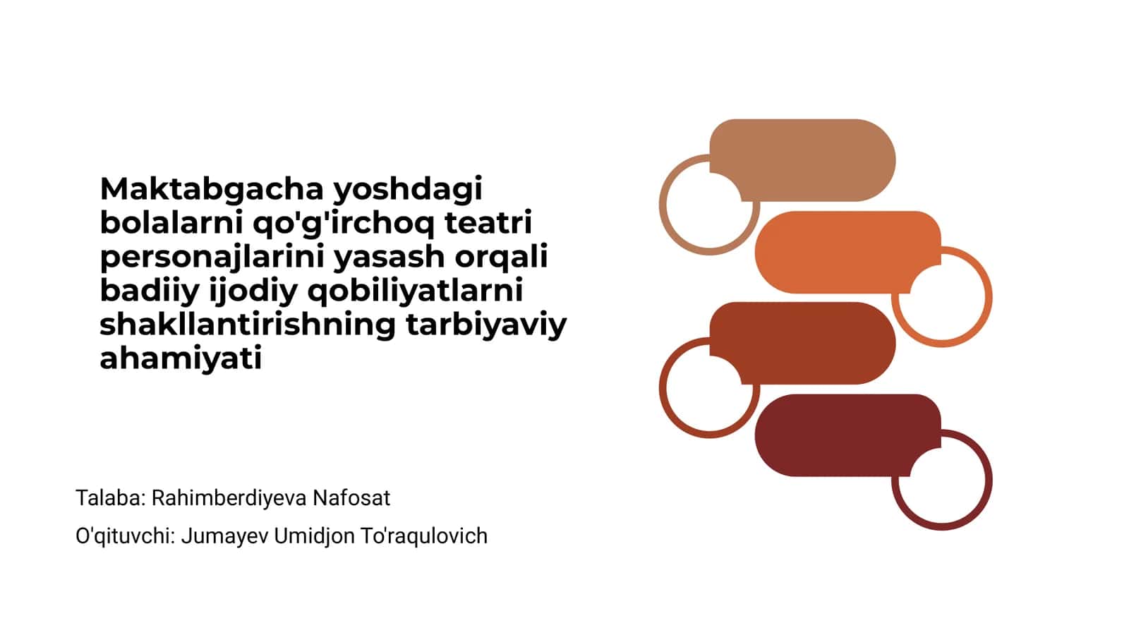 Maktabgacha yoshdagi bolalarni qo'g'irchoq teatri personajlarini yasash 1
