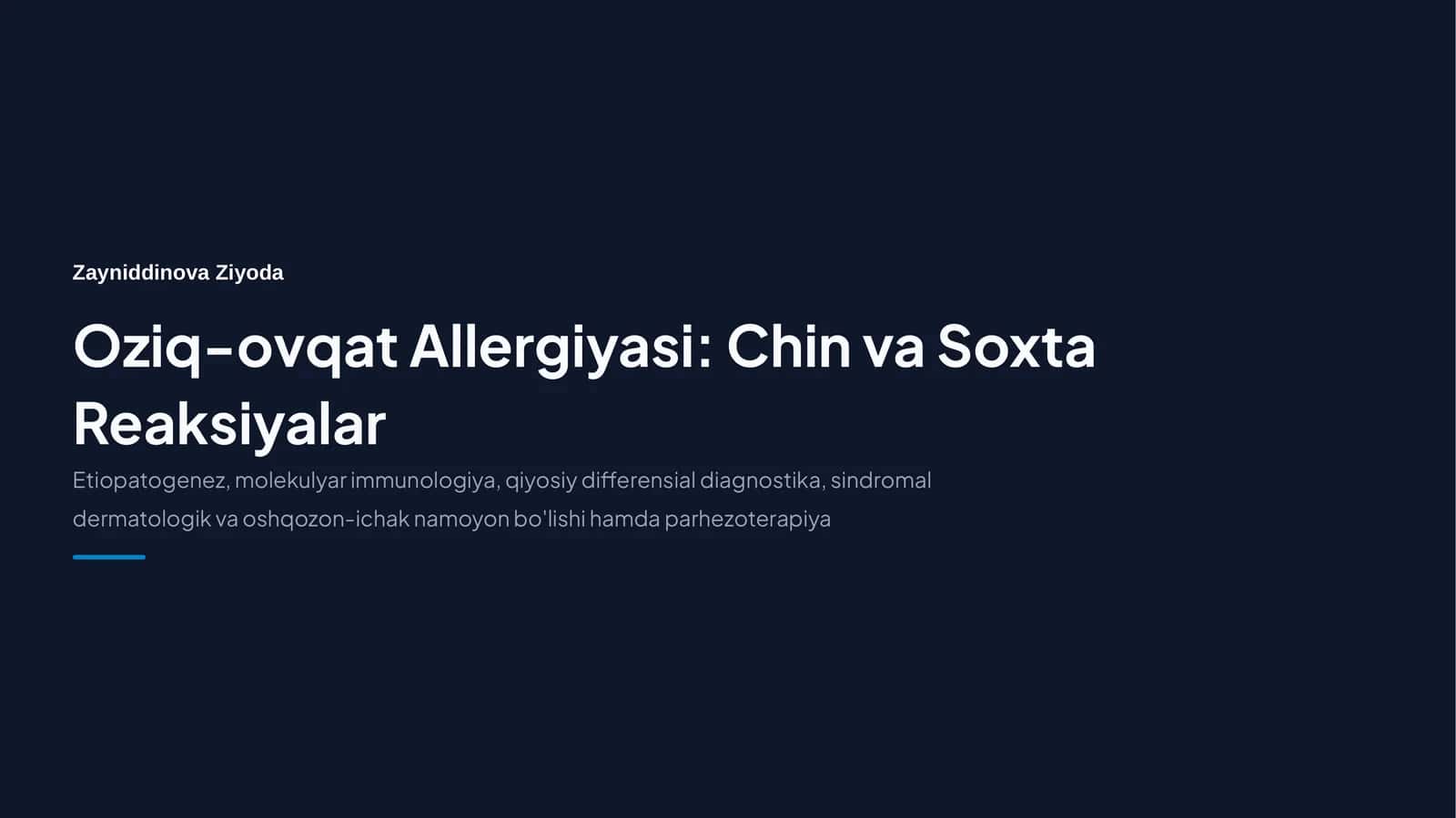 Oziq-ovqat Allergiyasi: Chin va Soxta Reaksiyalar 1