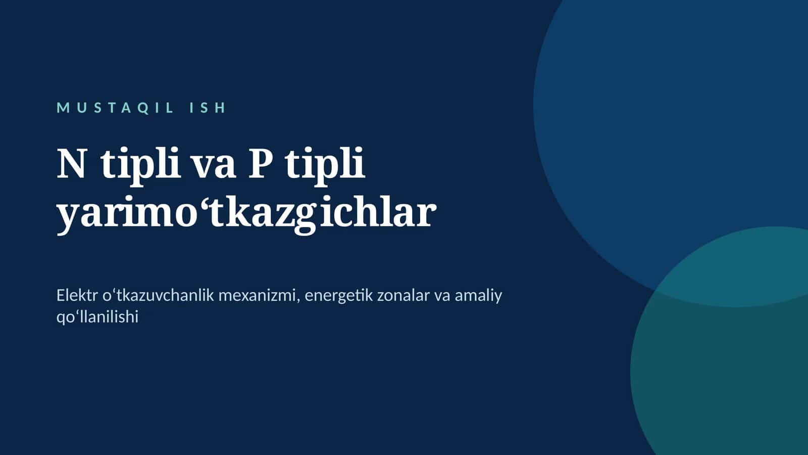 Yarimoʻtkazgichlar 1