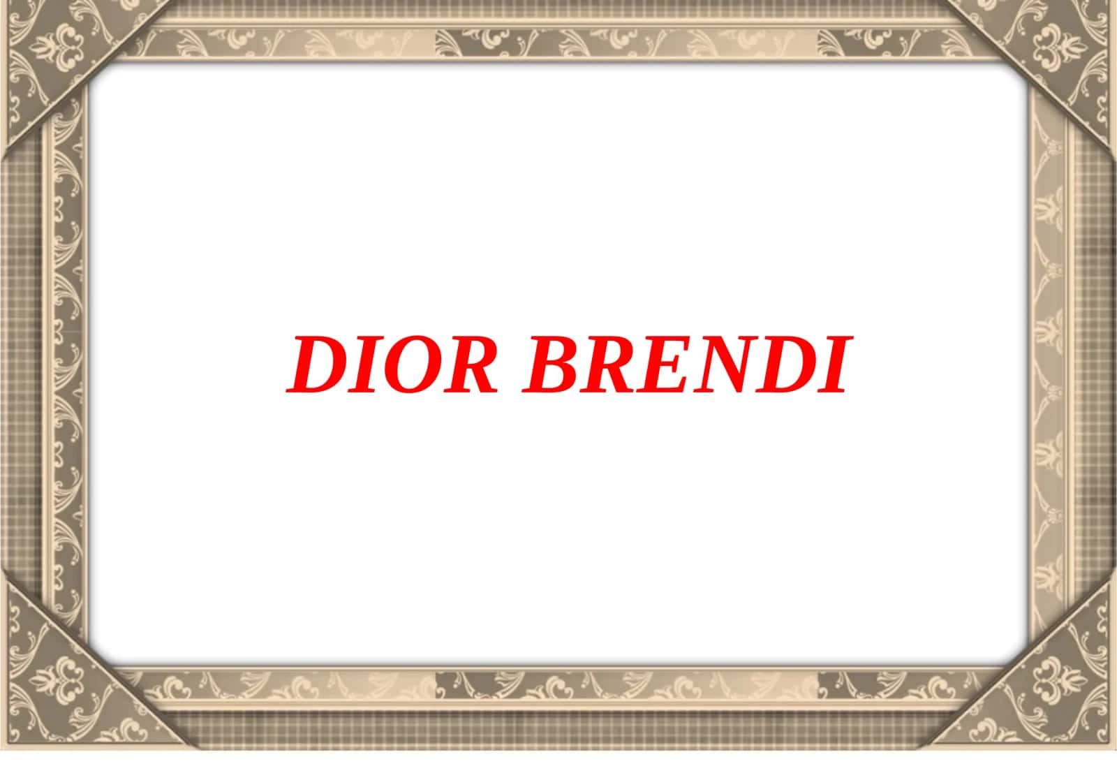 DIOR BRENDI mavzusida slayd 1