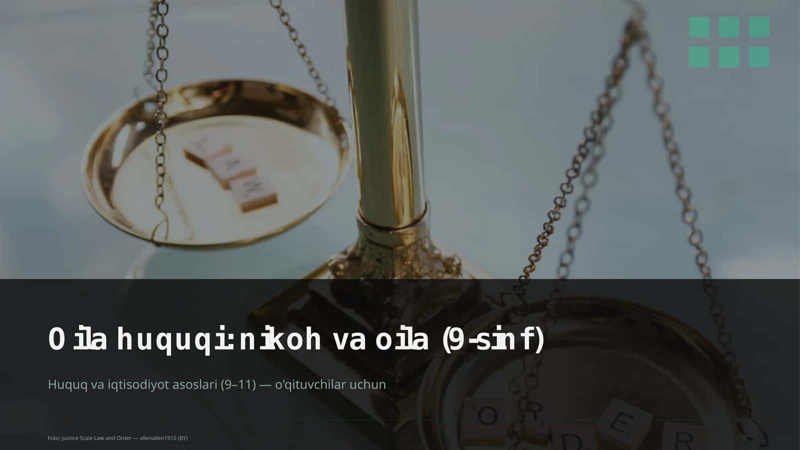 Oila huquqi: nikoh va oila (9-sinf) 1