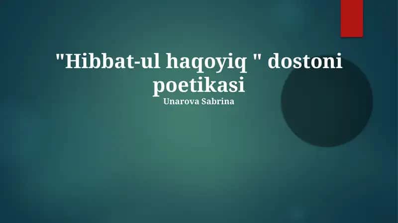 Хибатул- Ҳақойиқ достонидаги 7 та асосий қаҳрамоннинг ҳар бирининг ўзгача хулқ-атвор ва маънавий дунёси 15-аср Бухоросининг ижтимоий муҳитини акс эттиради 1