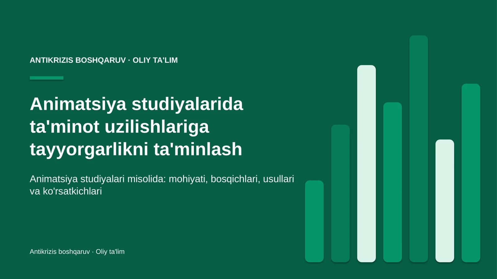 animatsiya studiyalarida ta'minot uzilishlariga tayyorgarlikni ta'minlash 9235 1