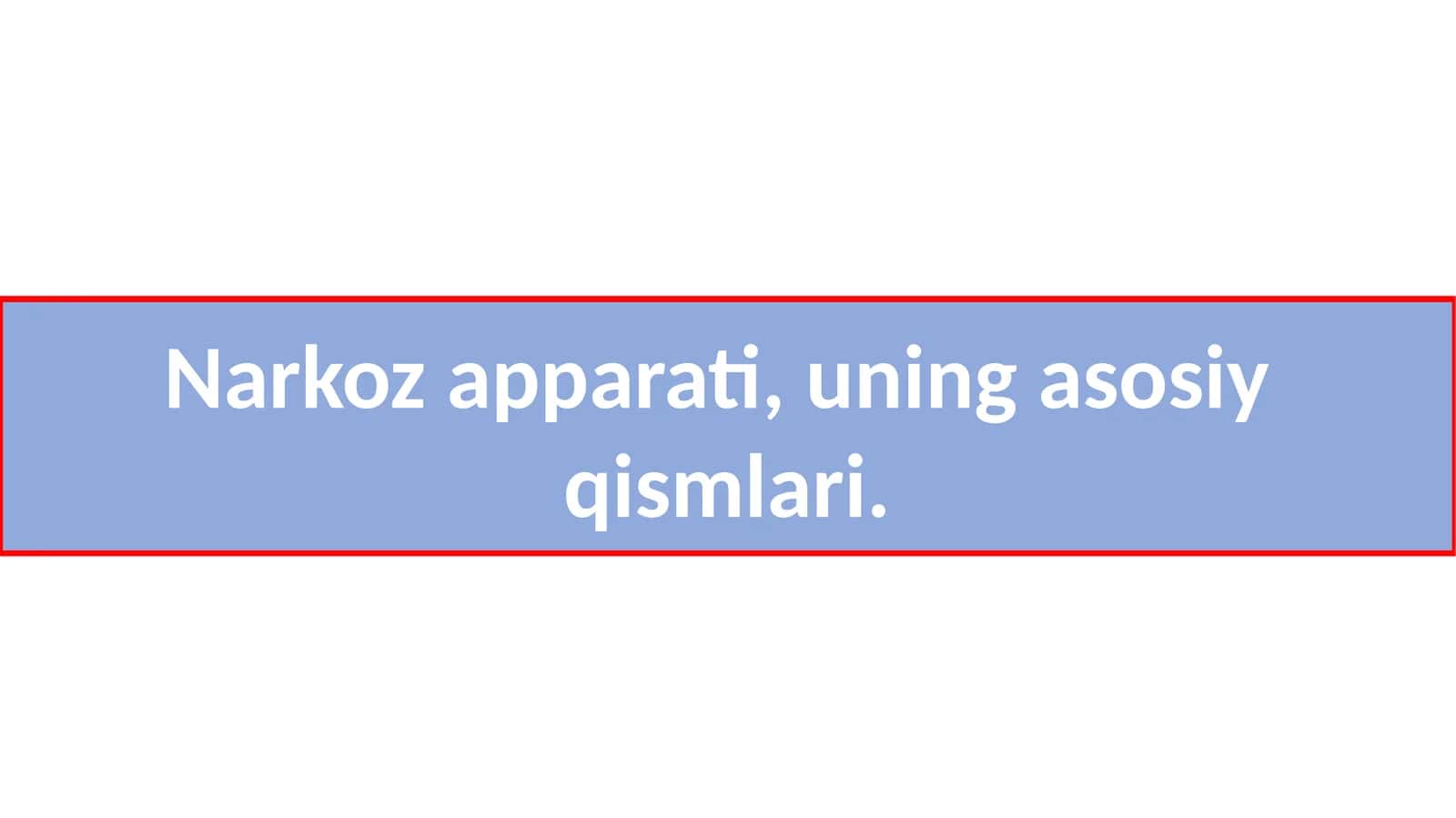 Narkoz apparati 1
