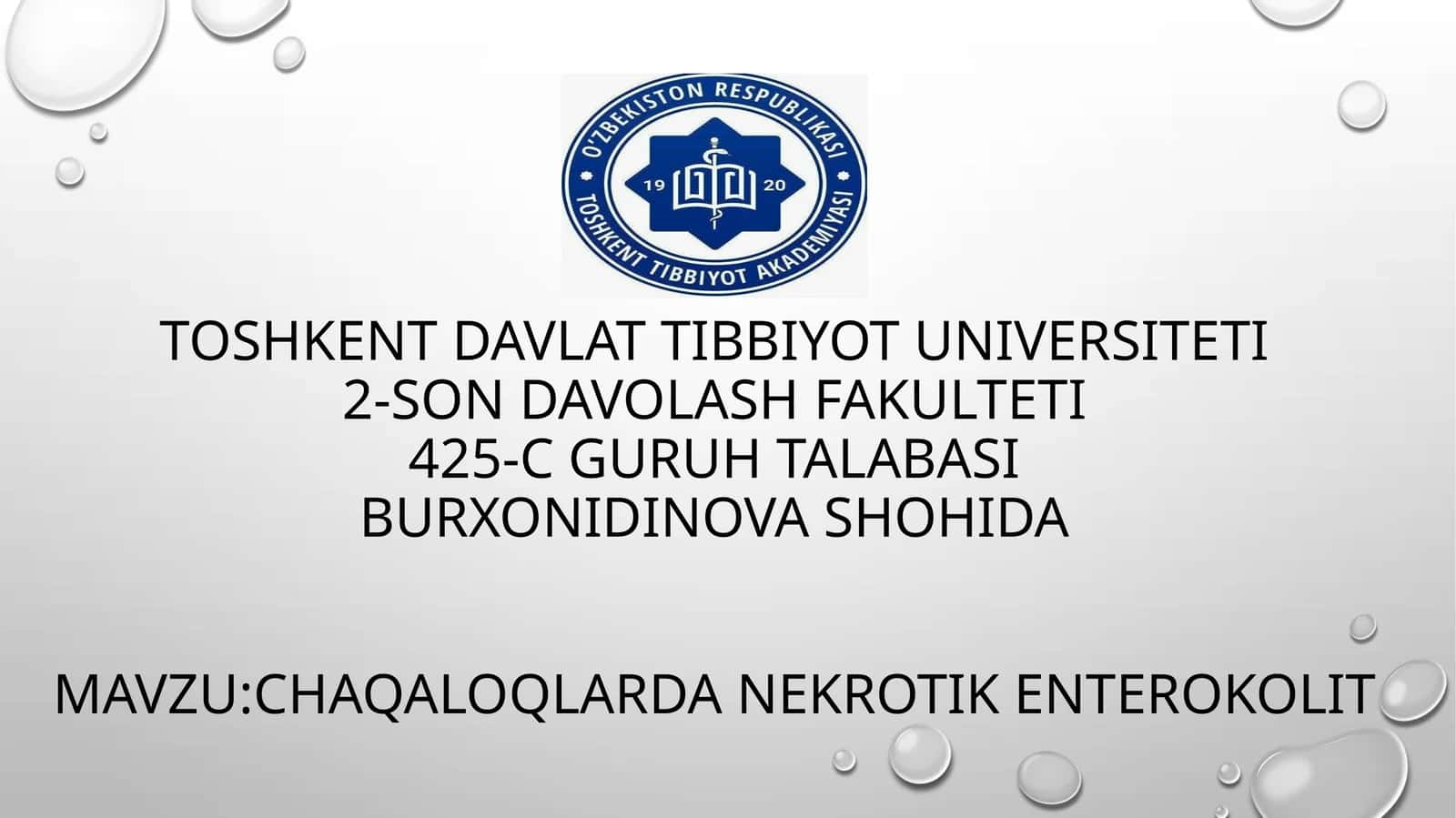 CHAQALOQLARDA NEKROTIK ENTEROKOLIT 1