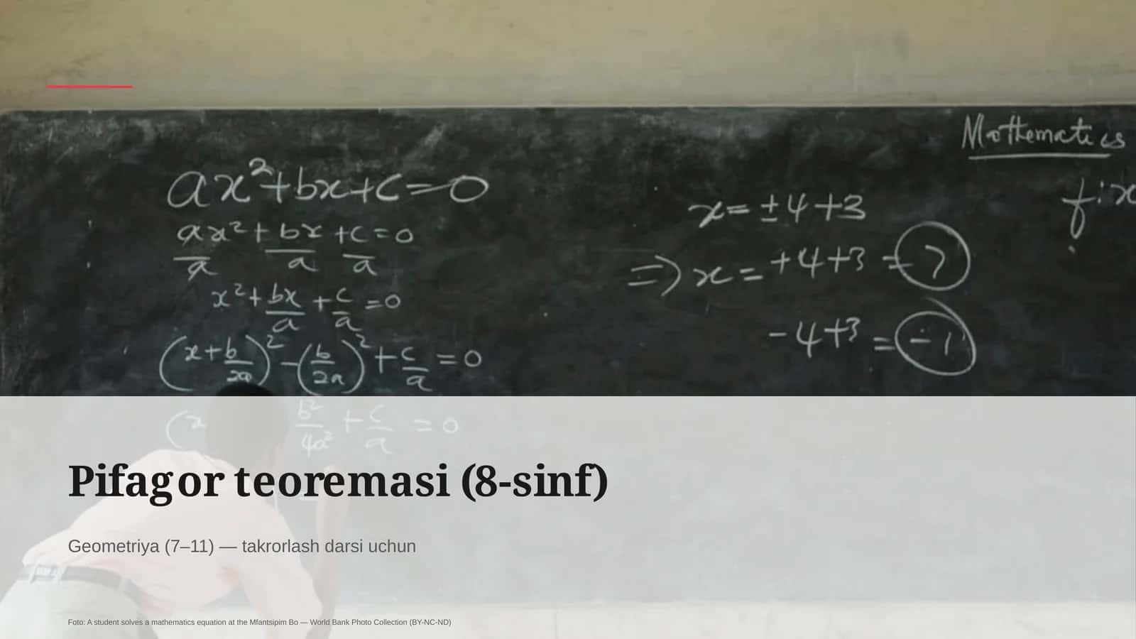 Pifagor teoremasi (8-sinf) 1