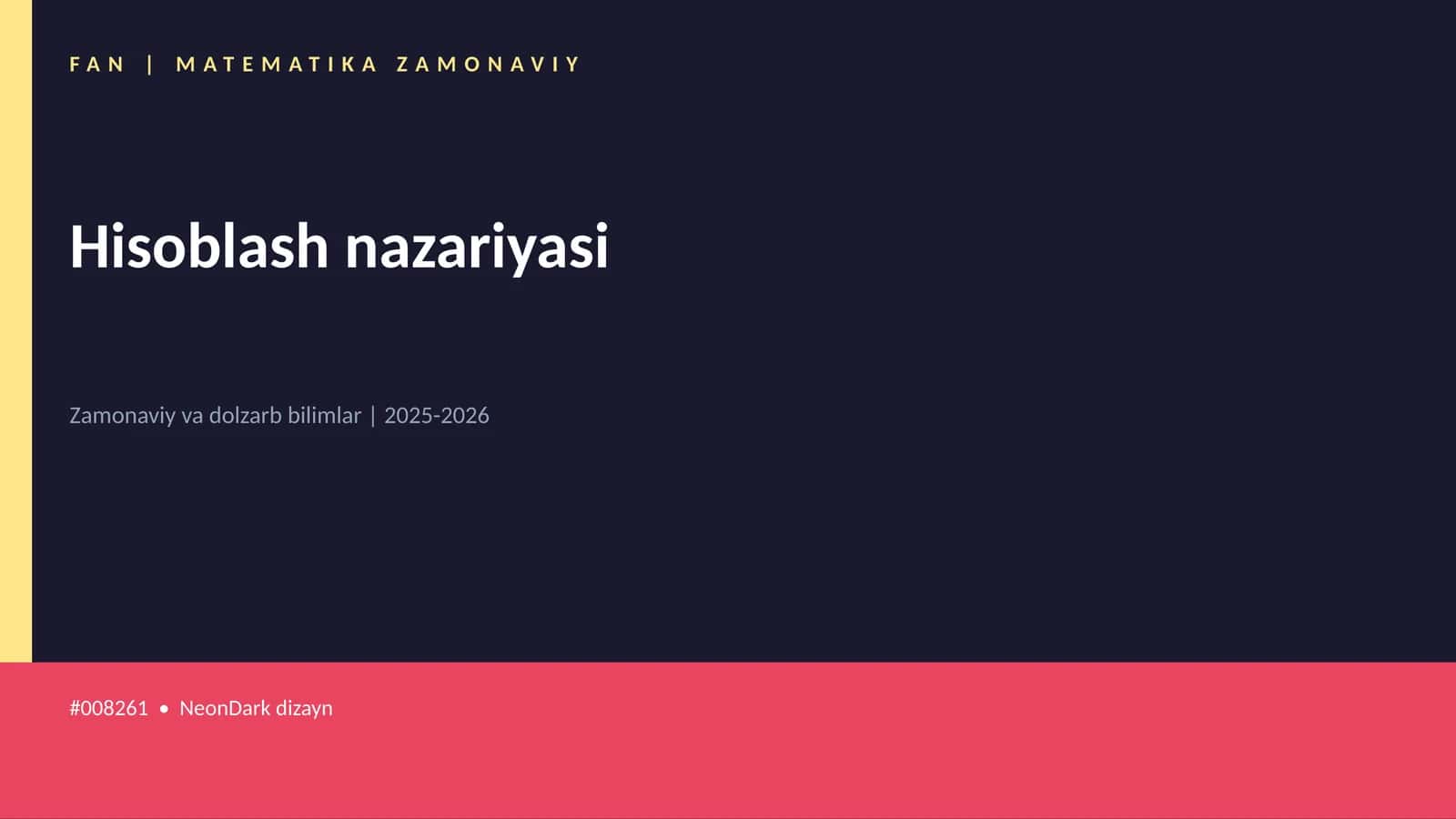 Hisoblash nazariyasi 1