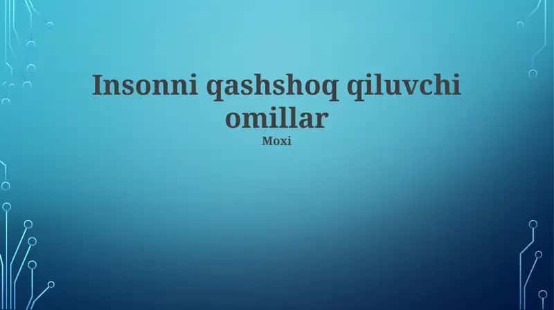 Uyquning buzilishiga olib keladigan atrof-muhit omillari 1