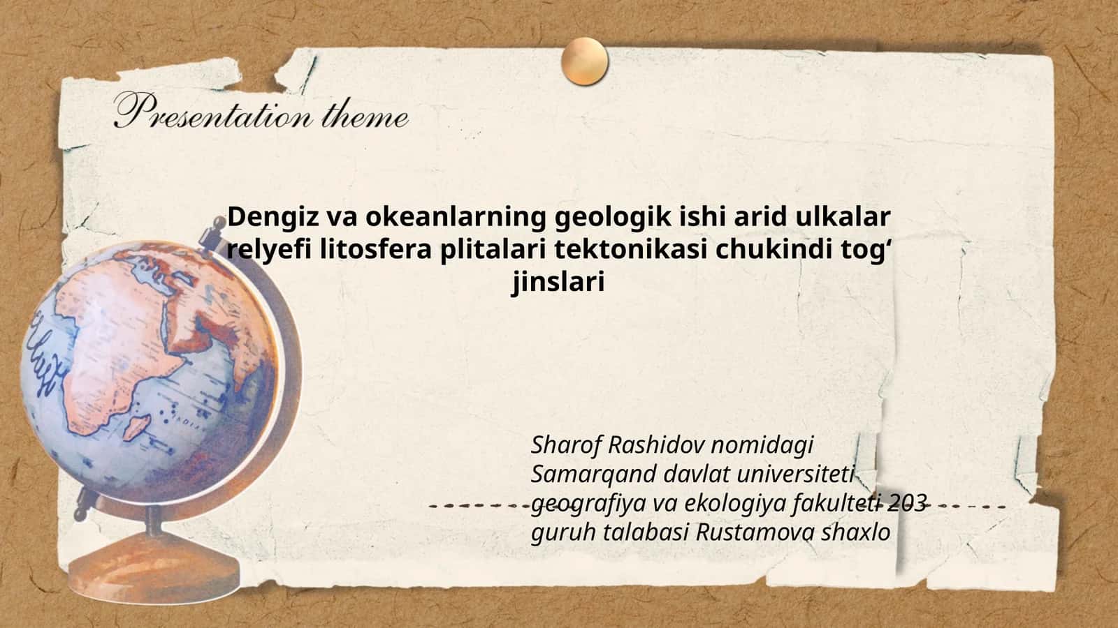 Dengiz va okeanlarning geologik ishi 1