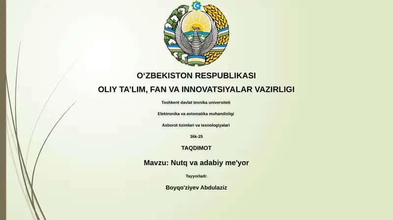 Nutq va adabiy me'yor 1