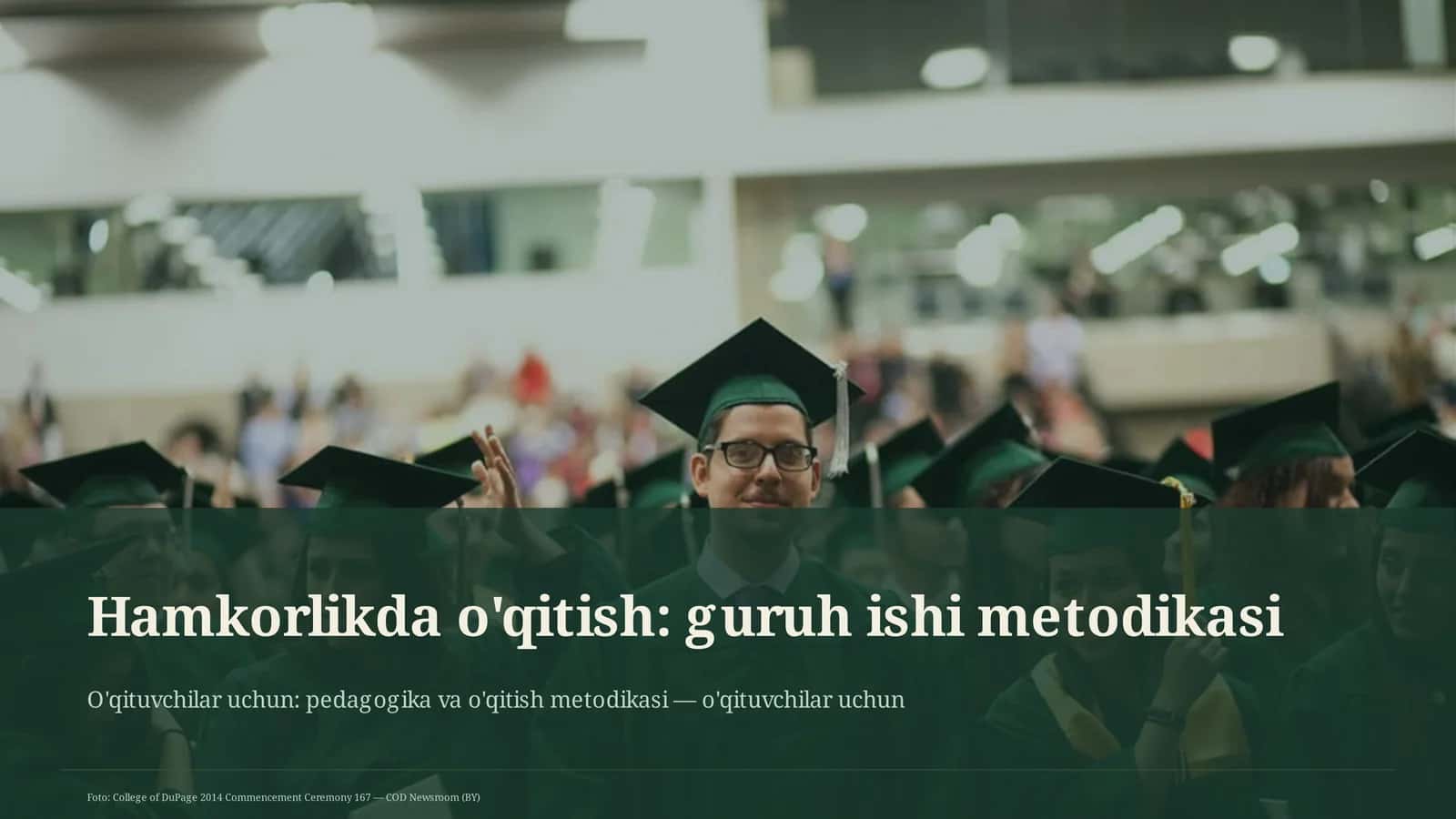 Hamkorlikda o'qitish: guruh ishi metodikasi 1