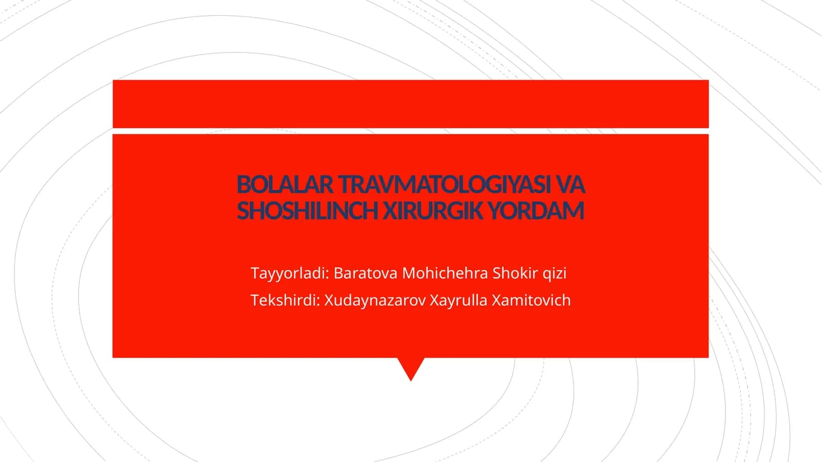 Bolalar travmatologiyasi va shoshilinch xirurgik yordam 1
