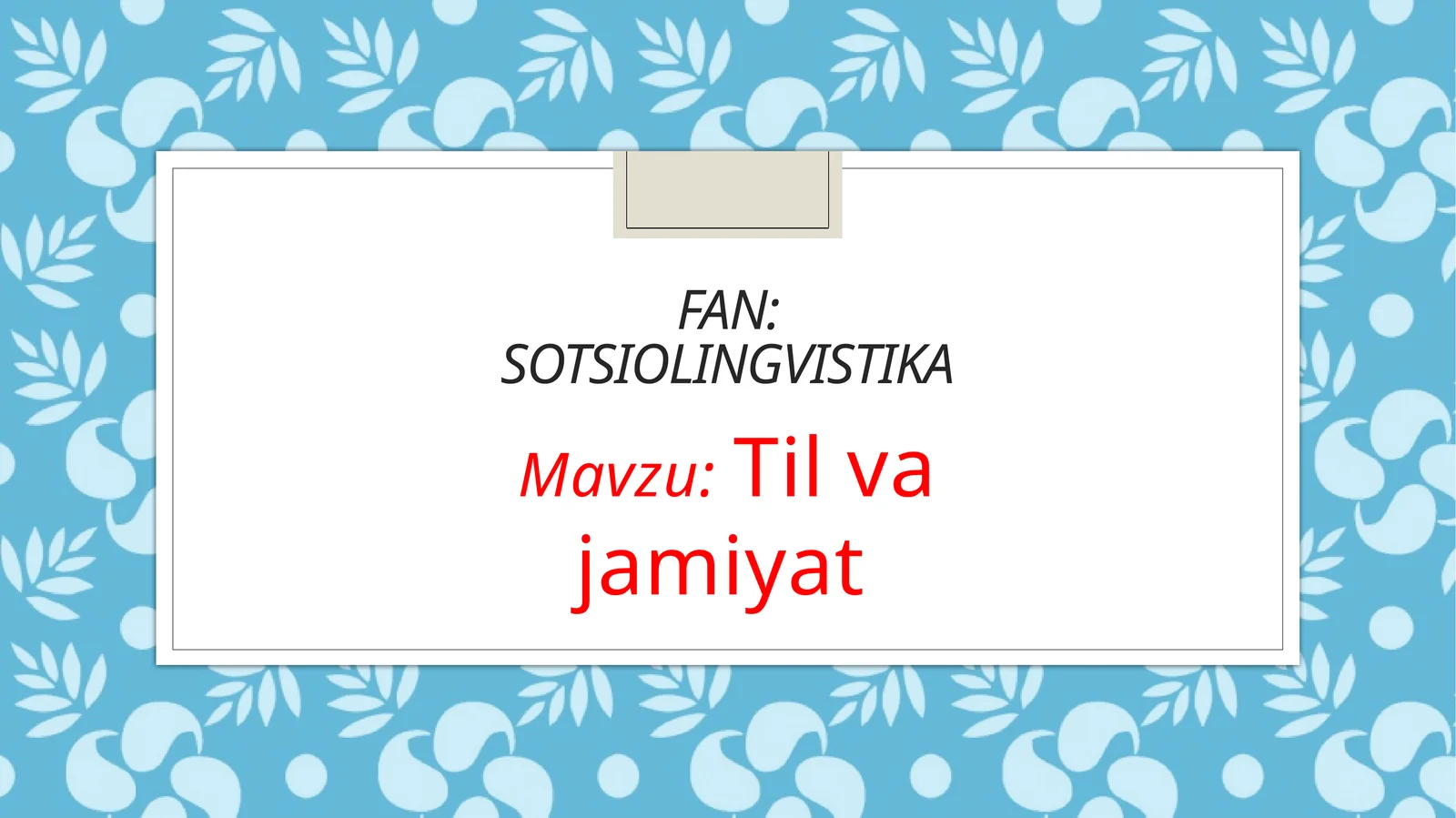 Til va jamiyat 1