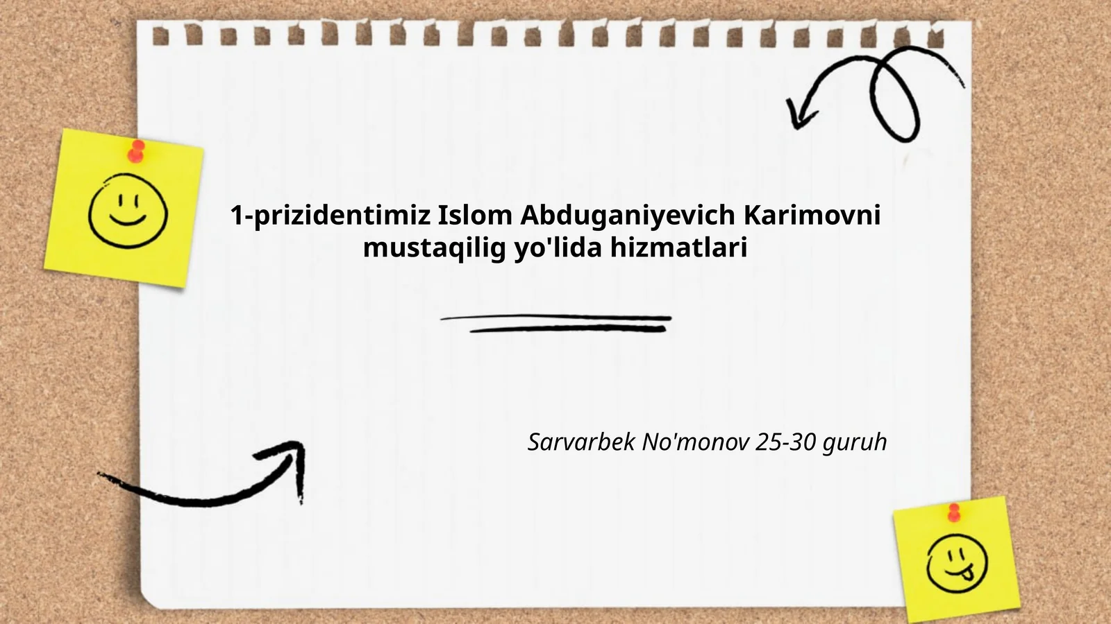 Islom Abduganiyevich Karimovning Hizmatlari 1